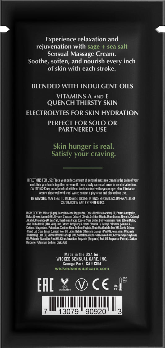 Sage + Sea Salt Massage Cream .34oz